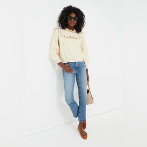 HYACINTH HOUSE
Cream Ruffle Ramona Sweater